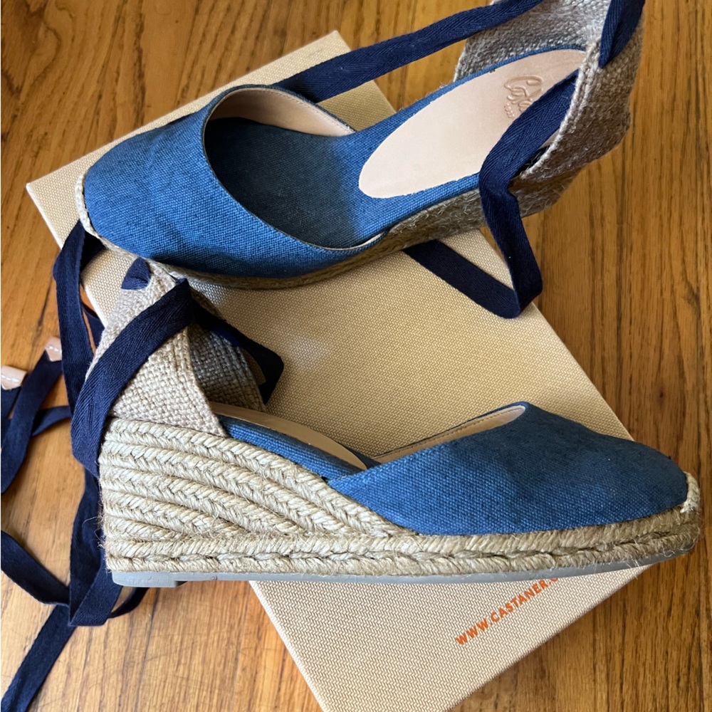 Wedge sandals espadrille denim Castaner